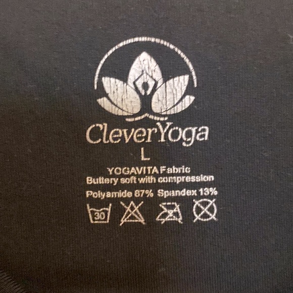 Clever Yoga Black Leggings Size L. Gently Loved. Excellent condition.🥰 - Picture 2 of 3